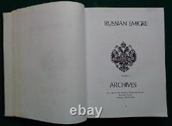 Antique Impérial Russe Emigrare Archives Vol 4 1973 Première Guerre Mondiale Révolution Tsar