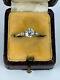 Antique Impérial Russe Faberge 14k 56 At Or Silver Diamond Ring Auteur