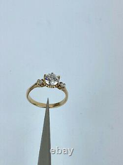 Antique Impérial Russe Faberge 14k 56 At Or Silver Diamond Ring Auteur