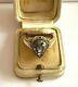 Antique Impérial Russe Faberge 14k 56 Solid Gold Diamond Ring Auteur