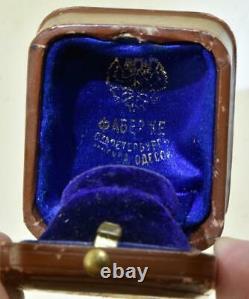 Antique Impérial Russe Faberge 14k Or Hommes Chasseur Bague De Trophée Par Erik Kollin