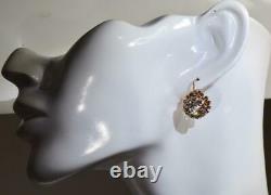 Antique Imperial Russe Faberge 2.20ct Boucles D'oreilles En Or Diamants Ensemble. Boîte Originale