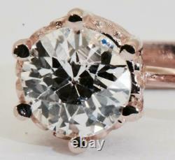Antique Imperial Russe Faberge 2ct Diamants Boucles D'oreilles En Or Sertie Dans La Boîte D'origine