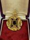 Antique Impérial Russe Faberge 84 Silver Gold Pl Garnets Snake & Crown Pendentif