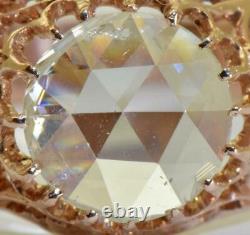 Antique Impérial Russe Faberge Or Rouge 14k & Bague Diamant 1ct Par Erik Kollin