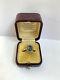 Antique Impérial Russe K. Faberge 18k 72 Gold Diamond Saphir Anneau Jaune