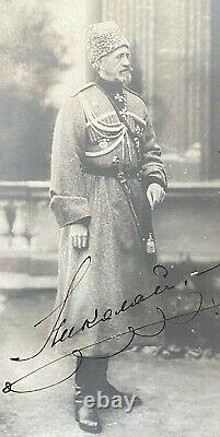 Antique Impérial Russe Signé Photo Grand Duc Nicholas Romanov En Exile