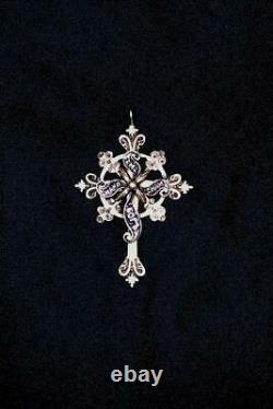 Antique Impérial Russe Sterling Argent 84 Croix Bijoux Hommes Femmes Rare Vieux