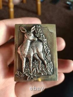 Antique Impérial Russe Sterling Argent 84 Matchstick Case Society Of Hunters