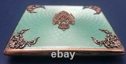 Antique Imperial Russial Faberge 88 Coque Gilded Guilloche Silver Cigarette