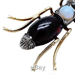 Antique Imperial Russian 56 Scarabée D'or Cicada Beetle Broche Romanov Bijoux Ru