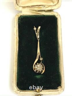 Antique Imperial Russian Faberge 14k 56 Gold Diamond Pendant Author’s Work