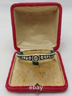 Antique Imperial Russian Faberge 18k 72 Gold 1.6ct Bracelet Diamants