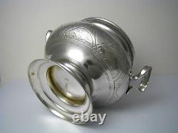 Antique Imperial Russie Silver Sugar Bowl Moscou Ca1874 Rare Maker Mark No Mono