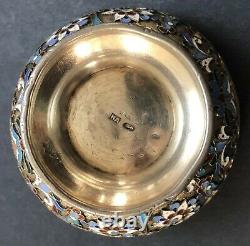 Antique Impériale Russe Émaillé 88 Gilded Silver Bowl (n. Alekseev)