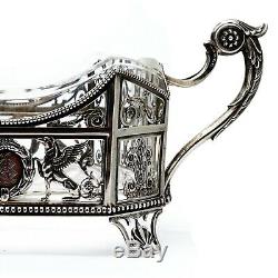 Antique Impériale Russe Vermeil Présentation Faberge Era Centerpiece Panier