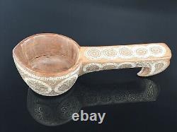 Antique Impériale russe Argent incrusté Kovsh Vessel Bowl Ladle Spoon TALASHKINO