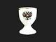 Antique Russe Imperial Porcelain Egg Cup Tsar Nicholas Royal Eagle Gold Cypher
