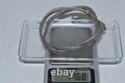 Antique Russe Imperial Sterling Silver 84 Jewelry Snake Chain Collier Grenat
