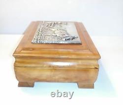 Antique Russe Impériale 84 Silver & Wood Box Ivan Khlebnikov