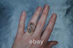 Antique Russie Impériale Russe 14k /56 Or Diamonds Ring