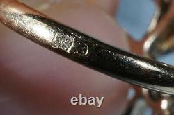 Antique Russie Impériale Russe 14k /56 Or Diamonds Ring