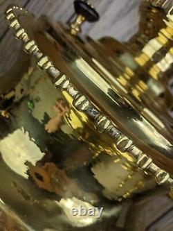 Antique Salisheva De Tula Imperial Russian Brass Samovar 1904 Timbre Avec Plateau