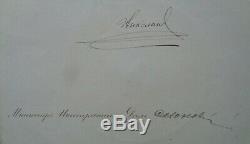 Antique Signé Tsar Russe Nicolas Imperial Document II Romanov & Sazanov 1912