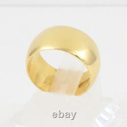 Antique Wide Russian Imperial 14ct Gold Wedding Ring / Bande 56 Zolotnik Mark