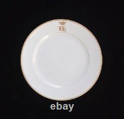 Assiette à salade de service royal en porcelaine impériale Kornilov pour le grand-duc de la royauté russe