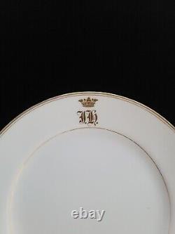 Assiette à salade de service royal en porcelaine impériale Kornilov pour le grand-duc de la royauté russe