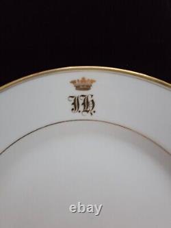 Assiette de service impériale en porcelaine de Kornilov pour le grand-duc de la royauté russe, CHIP