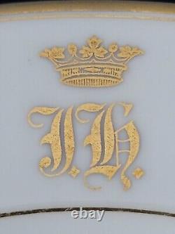 Assiette de service royale en porcelaine impériale Kornilov Grand Duc de la royauté russe CHIP
