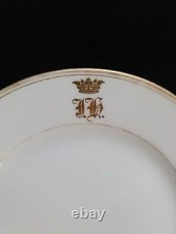 Assiette de service royale en porcelaine impériale Kornilov pour Grand Duc de la royauté russe RU