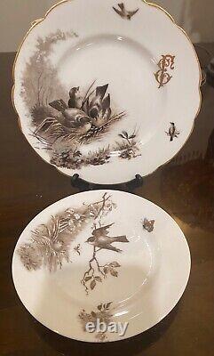 Assiette et soucoupe en porcelaine impériale RUSSE Antique RARE 1884-1917 Kornilov