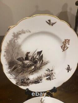 Assiette et soucoupe en porcelaine impériale RUSSE Antique RARE 1884-1917 Kornilov