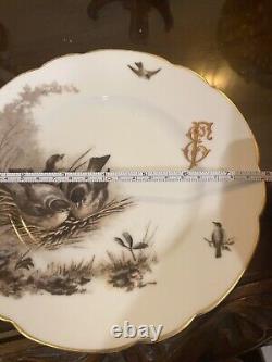 Assiette et soucoupe en porcelaine impériale RUSSE Antique RARE 1884-1917 Kornilov