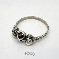 Bague en argent impérial russe 84 Memento Mori