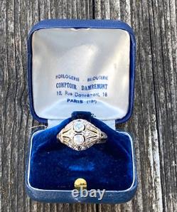 Bague pour dames en or 18 carats KF Fabergé impérial russe antique avec 72 diamants taillés en rose