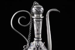 Bouteille de parfum au nielle en argent russe impérial du XIXe siècle, 84 Kavkaz Caucase