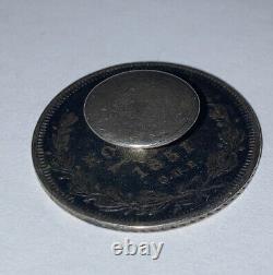 Boutons de manchette pour hommes en argent de 25 kopeks de Russie impériale de 1851 unique et antique