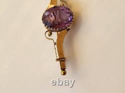 Broche antique impériale russe en or rose 56 14K ORIGINAL Parfaite RARE