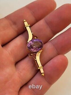 Broche antique impériale russe en or rose 56 14K ORIGINAL Parfaite RARE