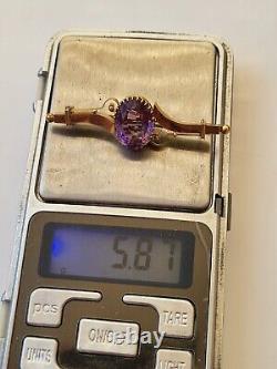 Broche antique impériale russe en or rose 56 14K ORIGINAL Parfaite RARE