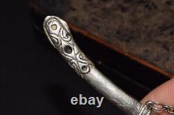 Broche en argent russe impérial du XIXe siècle RR ANTIQUE, design de sabre vintage