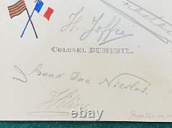 Carte antique impériale russe signée par le Grand Duc et la Grande Duchesse Anastasia & Hélène