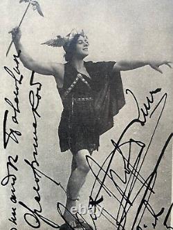 Carte postale signée de l'Impériale Russe Antique Ballets Russes d'Ivan Mordkin 1915 Kiev
