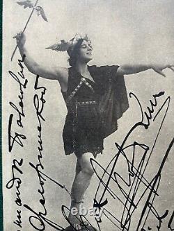 Carte postale signée de l'Impériale Russe Antique Ballets Russes d'Ivan Mordkin 1915 Kiev