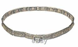 Circa Fin Des Années 1800 Antique De Russie Imperial Niello 84 Argent Ornate Ceinture