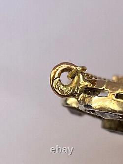 Collier pendentif en diamant naturel en or 14 carats 56 de l'antique impériale russe Fabergé